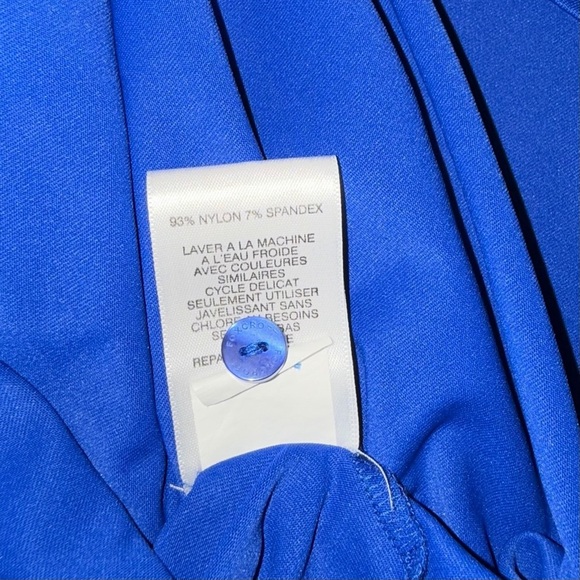 FOXCROFT Sophia Johnny Collar Jersey Shirt Plus 1X Royal Blue - Picture 4 of 14
